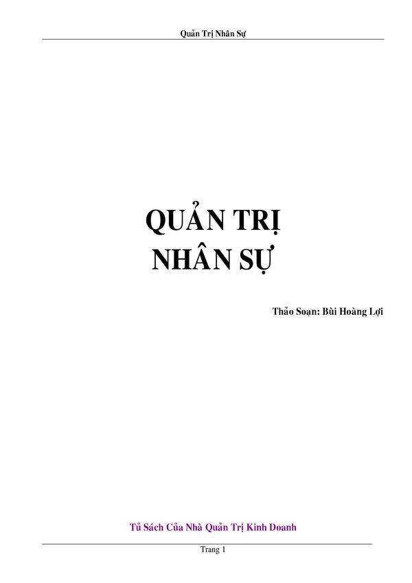 Quản trị nhân sự